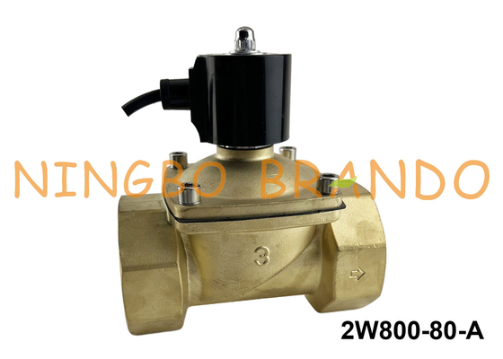 3'' IP68 Waterproof Water Fountain Brass Solenoid Valve 12V 24V 110V 220V