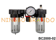 BC2000 FRL Unit Air Filter Regulator Lubricator Combination