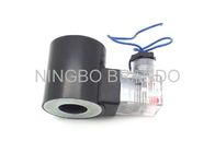 220V Black Pneumatic Solenoid Coil Normally Close Flying Lead Plastic Pulse Valve Solenoid Coil