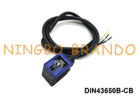 DIN43650B IP67 Waterproof Molded Cable Solenoid Coil Connector With LED