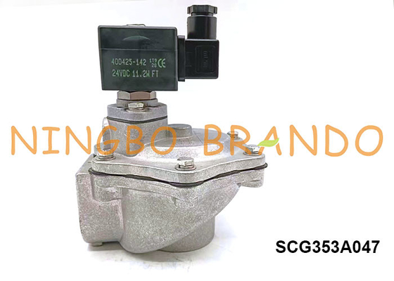 1.5" SCG353A047 Right Angle Diaphragm Integral Pilot Pulse Valve 12VDC 24VDC 110VAC 220VAC