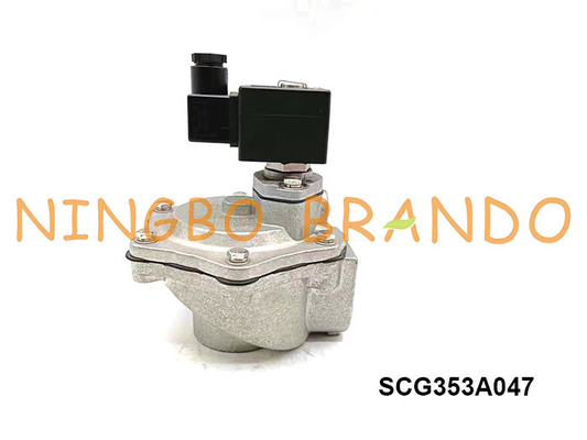 1.5" SCG353A047 Right Angle Diaphragm Integral Pilot Pulse Valve 12VDC 24VDC 110VAC 220VAC