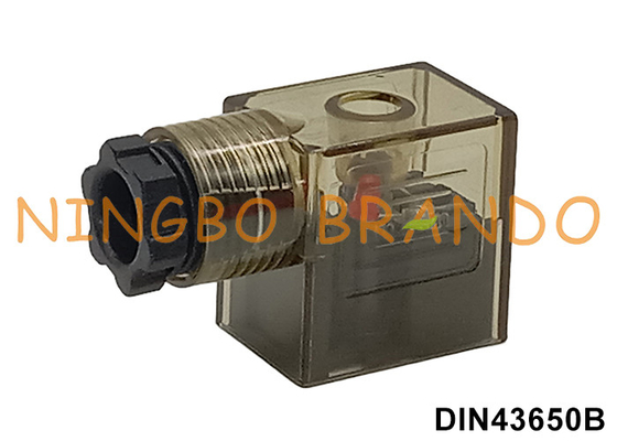 DIN 43650 Form B MPM Solenoid Coil Connector With LED Light Indicator