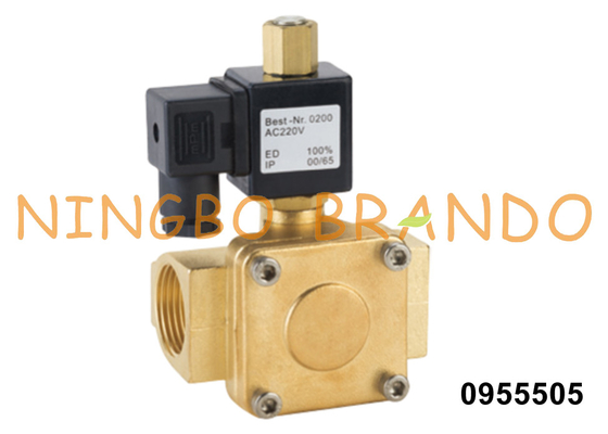 0955505 1'' Normally Open Brass Solenoid Valve For Water Air Gas 24V 110V 220V