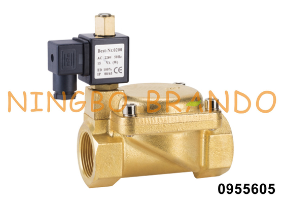 0955605 1 1/4'' 1.6 MPa Brass Solenoid Valve 2 Way Normally Open 24V 110V 220V