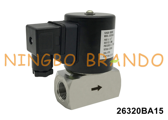 1/2'' High Temperature Stainless Steel Solenoid Valve For Steam Hot Water 24V 220V