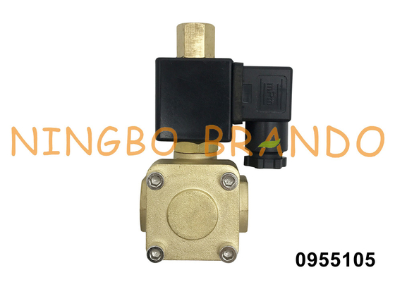 0955105 1/4'' 16 bar Brass Solenoid Valve 2 Way Normally Open 24V 110V 220V