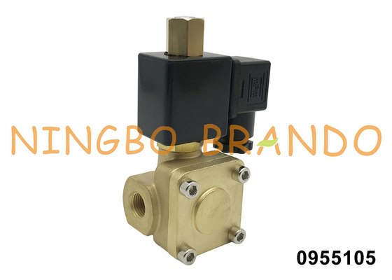 0955105 1/4'' 16 bar Brass Solenoid Valve 2 Way Normally Open 24V 110V 220V