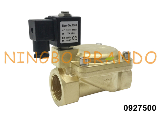 0927500 1 1/4'' 2 Way NC Brass Solenoid Valve For Water Air Gas 24V 110V 220V