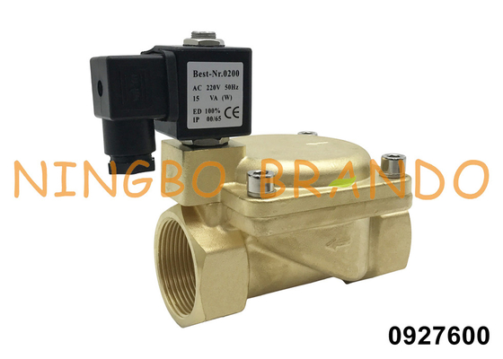 0927600 1 1/2'' 2 Way Brass Solenoid Valve Normally Closed 16 bar 24V 110V 220V