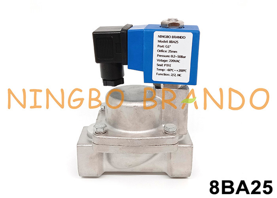 1'' High Pressure Stainless Steel Solenoid Valve 120 bar Pilot Piston