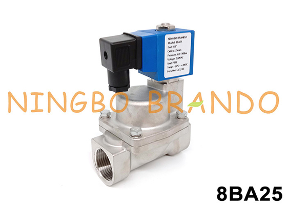 1'' High Pressure Stainless Steel Solenoid Valve 120 bar Pilot Piston