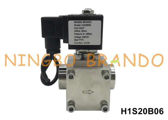 3/4'' High Pressure water Air Solenoid Valve 120 bar 24VDC 160 bar 220VAC