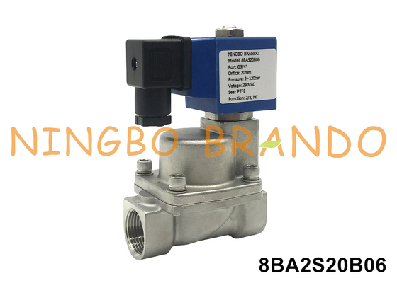 3/4'' High Pressure Water Air Solenoid Valve 120 bar 110V 220V 100 bar 12V 24V