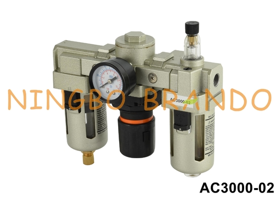 AC3000-02 1/4'' SMC Type Pneumatic Filter Regulator Lubricator Air Source Treatment