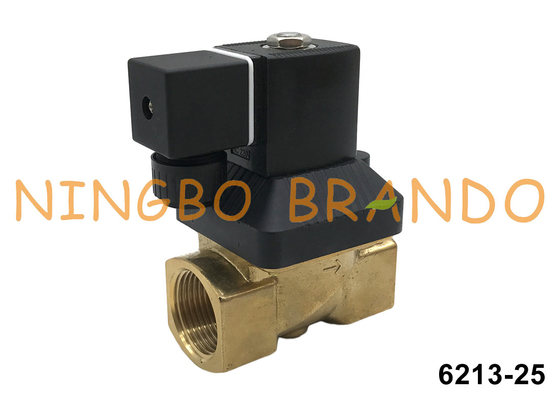 6213 A 25.0 1'' Brass Solenoid Valve For Water Air Gas Liquid 24V 110V 230V