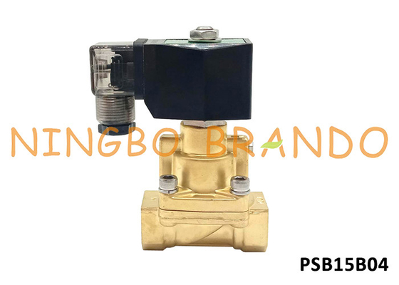 Hot Water Steam Brass Solenoid Valve 1/2'' 25 bar 185℃ 24VDC 110VAC 220VAC