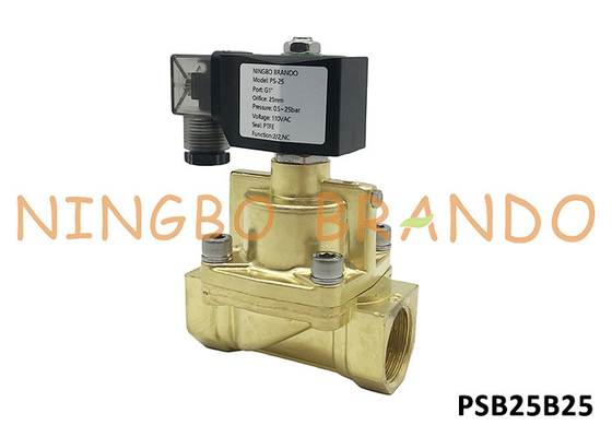 Steam Hot Water Brass Solenoid Valve 1'' 25 bar 185℃ 24V 110V 220V