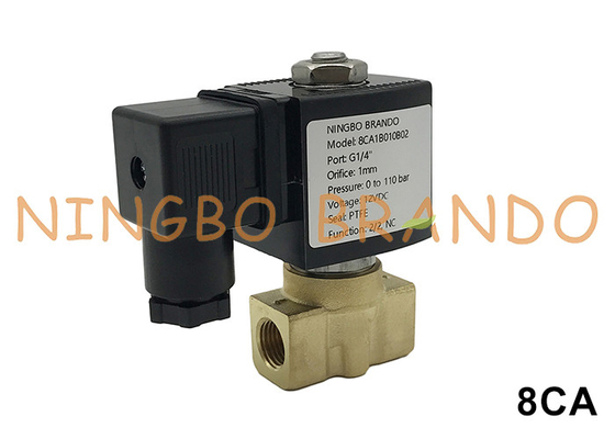 140 bar High Pressure Brass Solenoid Valve For Water Air 1/8'' 1/4'' 3/8'' 24V 220V