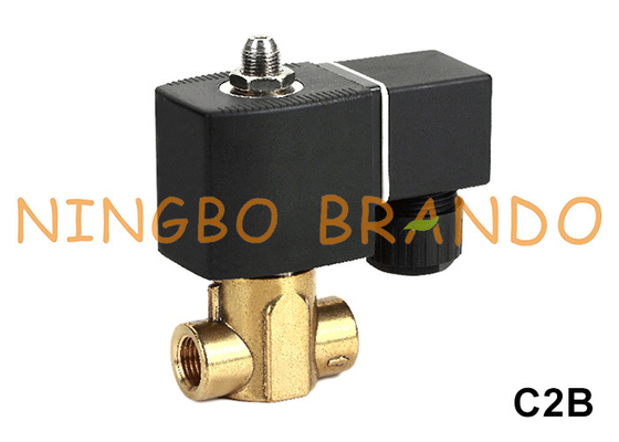 3 Way Brass Solenoid Valve 6027 C 2.0 NBR FKM 1/8'' 1/4'' 24V 120V 230V