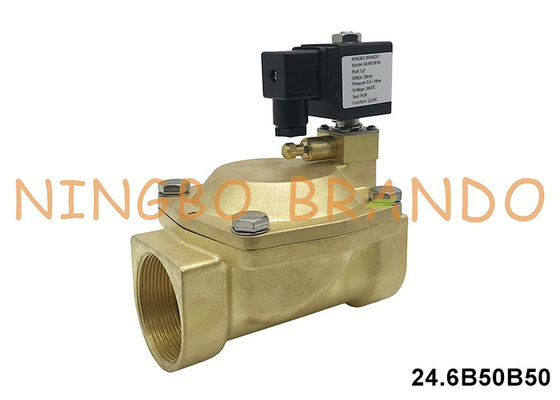 Fire Fighting System Water Brass Solenoid Valve With Manual Override 2'' 24V 220V