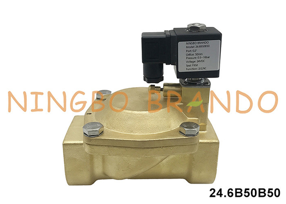 Fire Fighting System Water Brass Solenoid Valve With Manual Override 2'' 24V 220V