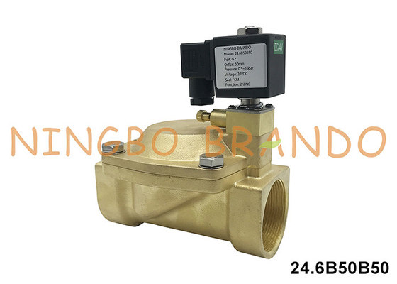 Fire Fighting System Water Brass Solenoid Valve With Manual Override 2'' 24V 220V