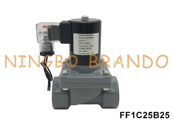 1'' Anti Corrosive CPVC Solenoid Valve For Chemicals Acid Alkali 24V 110V 220V