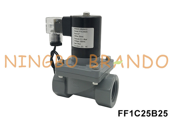 1'' Anti Corrosive CPVC Solenoid Valve For Chemicals Acid Alkali 24V 110V 220V