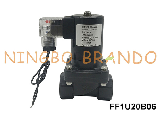 3/4'' UPVC Anti Corrosive Solenoid Valve Acid Alkali Chemical Resistant 220V 110V 24V