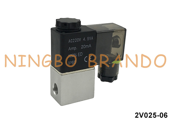 2V025-06 Airtac Type Solenoid Valve For Water Air 1/8'' 220VAC 110VAC 24VDC 12VDC