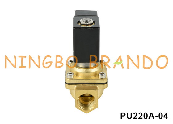 PU220A-04 SHAKO Type Water Air Brass Solenoid Valve 1/2'' 220V 110V 24V 12V