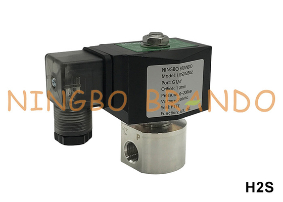 200 Bar High Pressure Stainless Steel Solenoid Valve 1/8'' 1/4'' 12V 24V 110V 220V