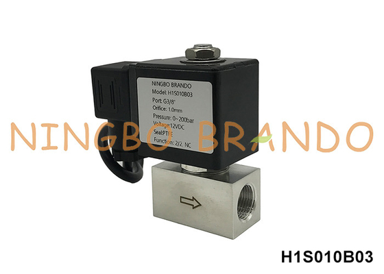 200 bar Water Air Gas High Pressure Solenoid Valve 1/4'' 3/8'' 12VDC 24VDC