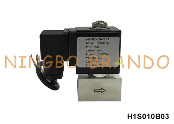 200 bar Water Air Gas High Pressure Solenoid Valve 1/4'' 3/8'' 12VDC 24VDC