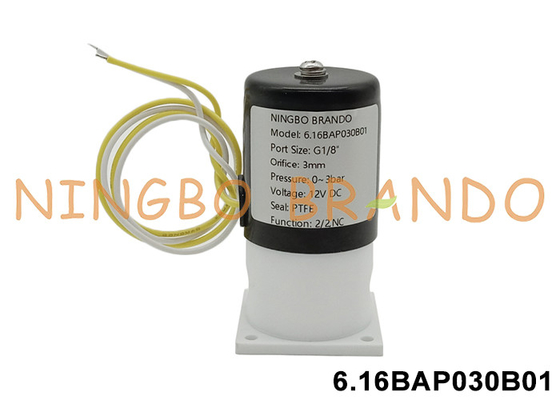 1/8'' Acid Alkali Corrosion Resistance Isolation PTFE Solenoid Valve