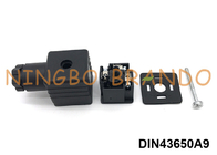 DIN43650A PG9 2P+E Solenoid Valve Coil Connector IP65 AC DC Black