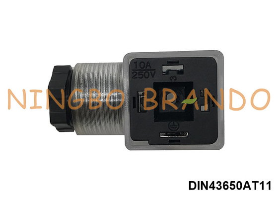 DIN43650A PG11 2P+E Solenoid Coil Connector With Led Indicator IP65 AC DC