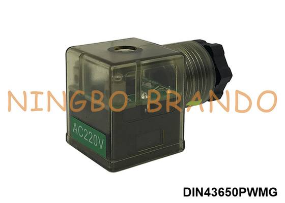 DIN43650A Power Save Solenoid Valve Coil Connector 220VAC 2P+E IP65