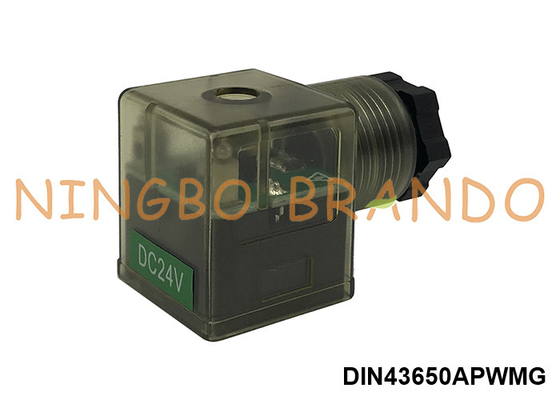 DIN43650A Power Saving Solenoid Valve Coil Connector 12VDC 24VDC 2P+E IP65