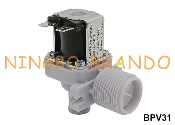 3/4'' Male Inlet 16mm OD Outlet Plastic Solenoid Valve For Ice Maker