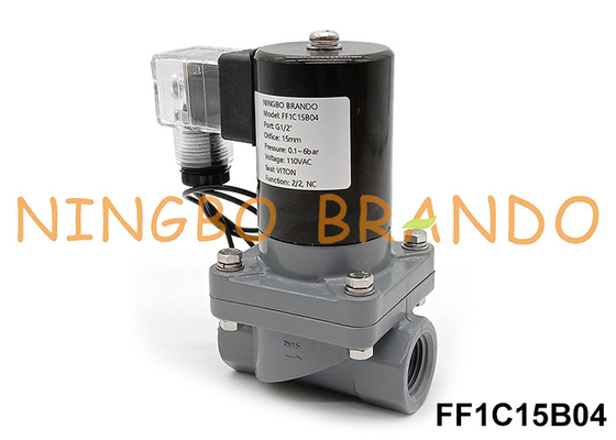 1/2'' Anti Corrosion CPVC Solenoid Valve For Acid Alkali Chemical