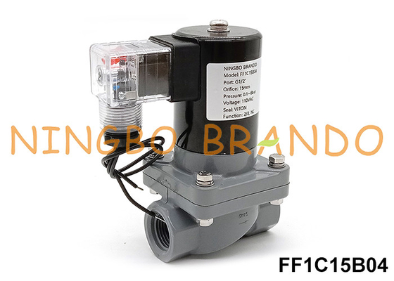 1/2'' Anti Corrosion CPVC Solenoid Valve For Acid Alkali Chemical