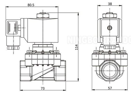 3/4&quot; PA66 Nylon Plastic Solenoid Valve 2 Way NC 12V 24V 110V 220V