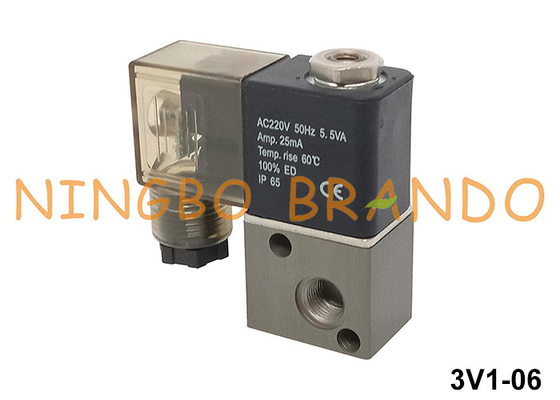 3V1 Series 1/6'' Pneumatic Solenoid Air Valve 3V1-06 24V 220V