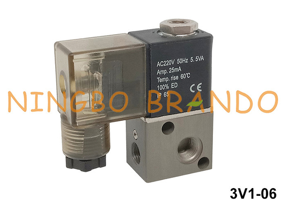 3V1 Series 1/6'' Pneumatic Solenoid Air Valve 3V1-06 24V 220V