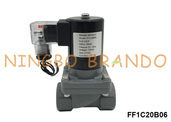 3/4'' CPVC Anti Corrosive Solenoid Valve For Chemical Acid Alkali 24VDC 110VAC 220VAC