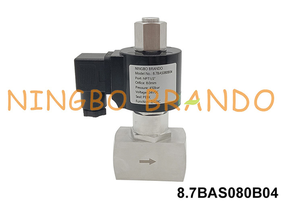 350 bar High Pressure Stainless Steel Solenoid Valve 12V 24V 110V 220V