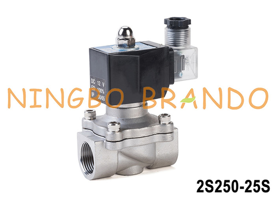 2S250-25 1'' Stainless Steel Solenoid Valve For Water Gas Oil 24V 220V