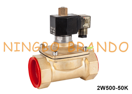2'' 2 Way Normally Open Brass Water Solenoid Valve 220VAC 110VAC 24VDC 12VDC